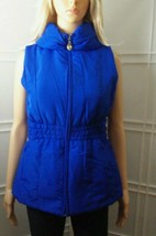 LAURA SCOTT Womens&#39; Full Zipped Front Blue Quilted Vest, Medium - $13.99
