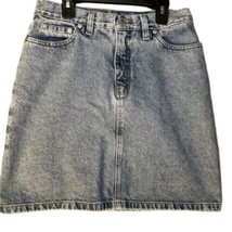 Tommy Hilfiger Blue Denim Jean Skirt Womens Size 6 Vintage Y2K Mini Classic - $11.30