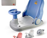 VANDJAM ™ Baby Bath Seat with Foam Kneeler Pad, Thermometer &amp; Bath Toy –... - £36.56 GBP