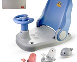 VANDJAM ™ Baby Bath Seat with Foam Kneeler Pad, Thermometer &amp; Bath Toy –... - £36.75 GBP