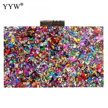 New Wallet Stylish Multi-Color Sequin Evening Bag Women Bridal Party Prom Blingb - £39.68 GBP