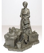 WONDERFUL 1978 FRANKLIN MINT PEWTER THE FARMERS WIFE RON HINOTE SCULPTURE - £20.42 GBP