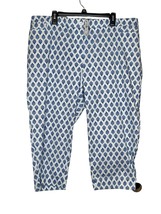 Talbots Women&#39;s Pants Perfect Skimmer Fan Foulard Pattern Cropped Plus 20W NWT - £23.52 GBP