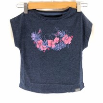 Jack Wolfskin Girls Kids T Shirt Floral Logo Short Sleeve Dark Blue Size... - £6.16 GBP