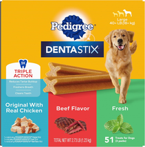 DENTASTIX Large Dog Dental Care Treats Original, Beef &amp; Fresh Variety - $33.65