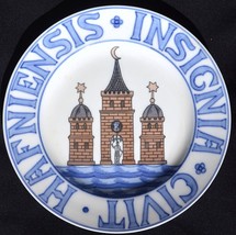 Bing &amp; Grondahl Town Seal Plate Copenhagen c.1894-1895 Excellent! - £153.33 GBP