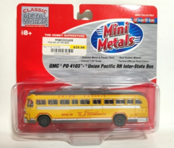 HO Scale Union Pacific Bus RR Inter State GMC PD-4103 32105 Mini Metal D... - $21.99