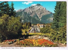 Alberta Postcard Banff Cascade Mountain From Rock Garden - £2.31 GBP