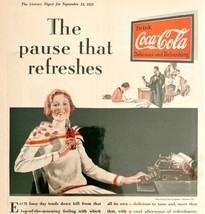 Coca Cola 1929 Advertisement Woman At Typewriter Pause That Refreshes DWY1A - $39.99