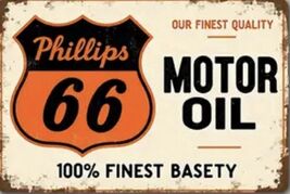 Phillips 66 Retro Vintage Gas Gasoline Oil Tin Sign 8x12 inches Station upu - $34.84 CAD