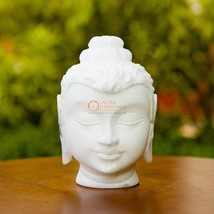 Weiße Marmorplatte Dekorative Buddha Kopf Statue Handgefertigte Skulptur... - $593.20 Weiße Marmorplatte Dekorative Buddha Kopf Statue Handgefertigte Skulptur... - $593.20
