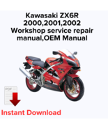 Kawasaki ZX6R 2000,2001,2002 Workshop service repair manual,OEM Manual - $27.36 CAD