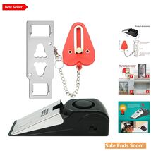 Portable Door Lock &amp; Alarm Set - Dual Protection for Travel &amp; Home Safety - $18.76