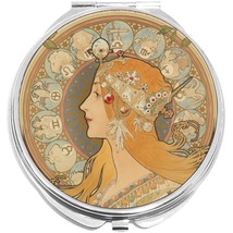 Art Nouveau La Plume Compact with Mirrors - Perfect for your Pocket or P... - $11.76
