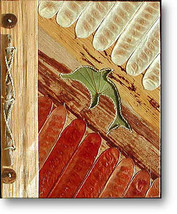 Leaf Notebook Journal Hand Crafted Bali Dolphin Seed pods Natural Leaves... - $12.19