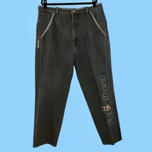 Vtg 90s Mens Platinum Fubu Jeans Faded Black Tag 42x34 Actual 40x32.5 Fat Albert - £71.88 GBP