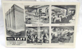 Postcard Glossy Taft Hotel 7th Ave &amp; 50th st New York Times Square Radio... - $2.96