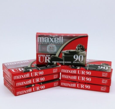 Lot of 7 New Sealed Maxell Normal Bias UR 90 Minute Blank Cassette Tapes - £9.99 GBP