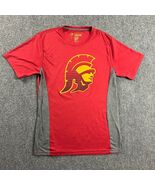 USC Trojans Shirt Mens Medium Red Stretch Performance 100% Polyester Adults - $26.44 CAD