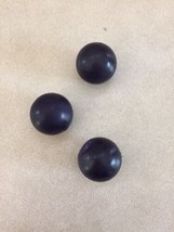 Lot of 3 Vintage Bobble Round Spherical Dark Purple Wood Shank Buttons 2cm - $16.99