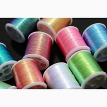 Tigofly 10 pcs colors  Glitter Tinsel 150D Thread 40 yards Fly Fishing Tying Tin - £54.29 GBP