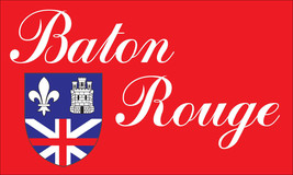 Baton Rouge Louisiana City Flag 5&quot; Helmet Car Bumper Sticker Decal Made In Usa - £13.54 GBP
