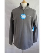 COLUMBIA Men&#39;s 1/4 Zip Stretch Cotton Blend Ortega Oaks Fleece Jacket S New - $29.69
