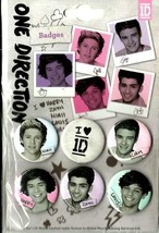 One Direction Official Collectable Phase 5 Large Button Badge Set Of 6 Sealed 1D - £4.88 GBP