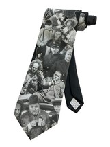 Ralph Marlin Vintage Mens Three Stooges Antics Classic Scenes Necktie | Black | - £27.65 GBP