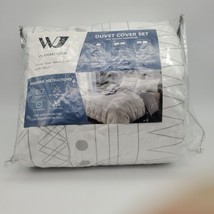 Warmdern Grey Stripe Boho Duvet Cover Set - 3 Piece Set - King - £45.93 GBP