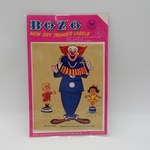 Bozo The Clown Dry Transfer Labels Vintage Decorative Larry Harmon Children New - £11.65 GBP