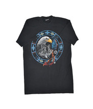 Vintage Native American Eagle Wolf Graphic T Shirt Mens M Image West USA... - $19.29