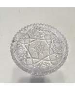Bohemia Czech cut glass candy dish vintage decorative glassware star lik... - $34.60