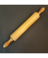 Classic Wooden Rolling Pin 19&quot; Roller Action Wood Handles VTG Farmhouse ... - £11.76 GBP