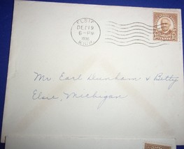 Vintage Two Stamped &amp; Canceled Envelopes Dated 1930s - £1.55 GBP