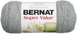 Spinrite Bernat Super Value Solid Yarn-Soft Grey - £17.14 GBP