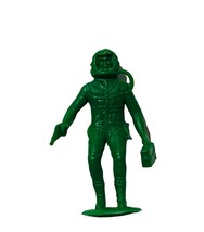 Astronaut MPC Army Men Toy Soldier plastic Nasa US figure vtg Marx Space GREEN 2 - $13.81