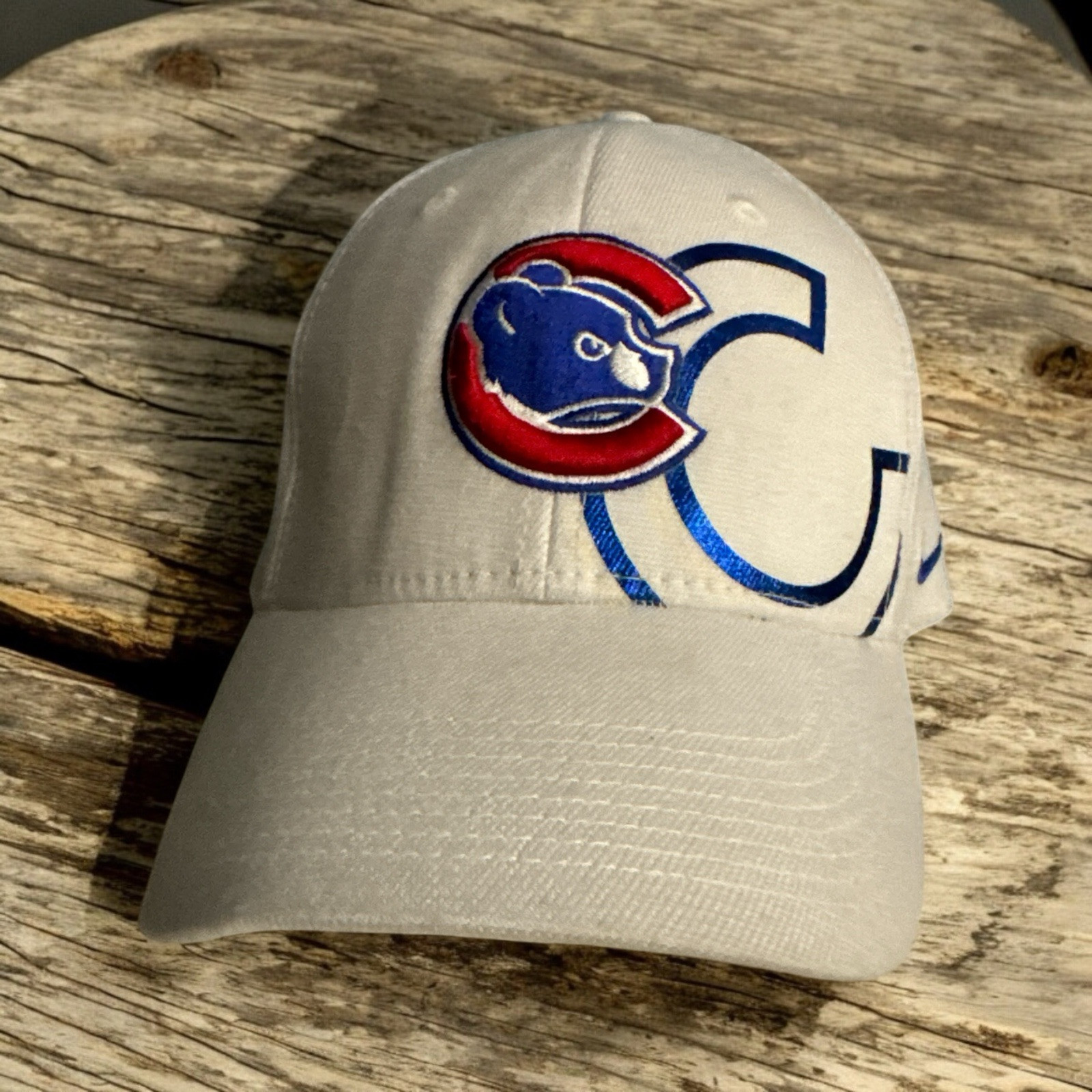 Chicago Cubs Hat Cap Mens One Size Fits Most Blue Logo MLB Nike Team White - £19.06 GBP