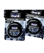 2 Packs Oral-B Charcoal Mint Floss Infused Helps Whiten 54.6yd - £14.93 GBP