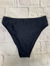 Womens High Waisted Bikini Bottom Tummy Control Swimsuit Bottom Black Me... - $16.14