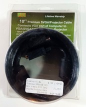 10FT Premium HD15 M/M VGA/SVGA/SXGA for Monitor or Projector Cable - $5.51