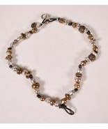 Lucky Brand Two Tone Metal Braided Bracelet Silver Brass Boho New - $48.74 CAD