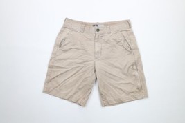 Vintage Nike ACG Mens 32 Faded Travis Scott Mini Swoosh Above Knee Shorts Beige - £34.99 GBP