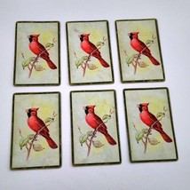 6 Cardinal Playing Cards for Crafting, Re-purpose, Up-cycle, Vintage Sup... - $2.25