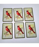 6 Cardinal Playing Cards for Crafting, Re-purpose, Up-cycle, Vintage Sup... - £1.79 GBP