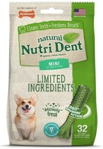Nylabone Natural Nutri Dent Fresh Breath Mini Dog Chews - 32 count - £10.72 GBP