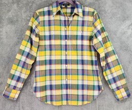 Lauren Ralph Lauren Shirt Womens Extra Small Plaid Preppy Casual Roll Tab Sleeve - £19.75 GBP