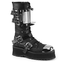 DEMONIA Men&#39;s 2&quot; Platform Lace-Up Mid Calf Vegan Boot Back Shoes GRAVEDI... - $142.95