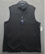 IZOD Golf Vest Men XLT Gray Soft Touch Stretch Performance Fleece Lined ... - $39.51