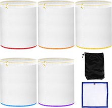 5 Pack 5-Gallon Mesh Filter Bags, 5 Color Reusable Fine Nylon, 25 To 220... - $39.99
